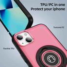 For iPhone 13 Ring Holder Magnetic Phone Case(Bright Pink) - 2
