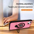 For iPhone 13 Ring Holder Magnetic Phone Case(Bright Pink) - 3
