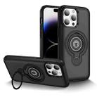 For iPhone 14 Pro Ring Holder Magnetic Phone Case(Black) - 1