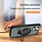 For iPhone 14 Pro Ring Holder Magnetic Phone Case(Grey) - 3