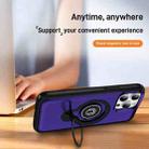 For iPhone 14 Pro Ring Holder Magnetic Phone Case(Purple) - 3