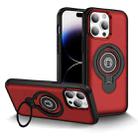 For iPhone 14 Pro Max Ring Holder Magnetic Phone Case(Red) - 1