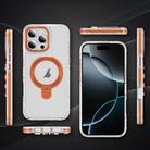 For iPhone 16 Pro Max Two Color TPU Hybrid Acrylic MagSafe Magnetic Holder Phone Case(Orange) - 2