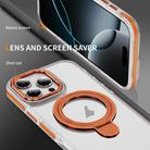 For iPhone 16 Pro Max Two Color TPU Hybrid Acrylic MagSafe Magnetic Holder Phone Case(Orange) - 3