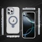 For iPhone 16 Plus Two Color TPU Hybrid Acrylic MagSafe Magnetic Holder Phone Case(Grey) - 2