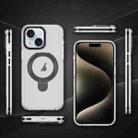 For iPhone 14 Two Color TPU Hybrid Acrylic MagSafe Magnetic Holder Phone Case(Black) - 2