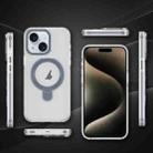 For iPhone 14 Two Color TPU Hybrid Acrylic MagSafe Magnetic Holder Phone Case(Grey) - 2