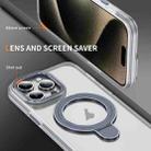 For iPhone 13 Pro Max Two Color TPU Hybrid Acrylic MagSafe Magnetic Holder Phone Case(Grey) - 3
