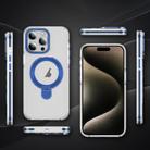 For iPhone 13 Pro Two Color TPU Hybrid Acrylic MagSafe Magnetic Holder Phone Case(Blue) - 2