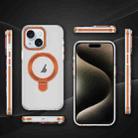 For iPhone 13 Two Color TPU Hybrid Acrylic MagSafe Magnetic Holder Phone Case(Orange) - 2