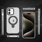 For iPhone 12 Two Color TPU Hybrid Acrylic MagSafe Magnetic Holder Phone Case(Black) - 2