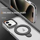 For iPhone 12 Two Color TPU Hybrid Acrylic MagSafe Magnetic Holder Phone Case(Black) - 3