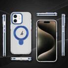 For iPhone 12 Two Color TPU Hybrid Acrylic MagSafe Magnetic Holder Phone Case(Blue) - 2