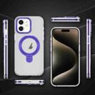 For iPhone 12 Two Color TPU Hybrid Acrylic MagSafe Magnetic Holder Phone Case(Purple) - 2