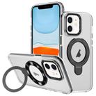 For iPhone 11 Two Color TPU Hybrid Acrylic MagSafe Magnetic Holder Phone Case(Black) - 1