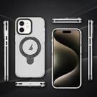 For iPhone 11 Two Color TPU Hybrid Acrylic MagSafe Magnetic Holder Phone Case(Black) - 2
