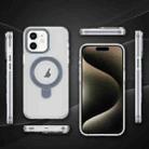 For iPhone 11 Two Color TPU Hybrid Acrylic MagSafe Magnetic Holder Phone Case(Grey) - 2