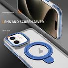 For iPhone 11 Two Color TPU Hybrid Acrylic MagSafe Magnetic Holder Phone Case(Blue) - 3