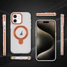 For iPhone XR Two Color TPU Hybrid Acrylic MagSafe Magnetic Holder Phone Case(Orange) - 2