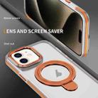 For iPhone XR Two Color TPU Hybrid Acrylic MagSafe Magnetic Holder Phone Case(Orange) - 3