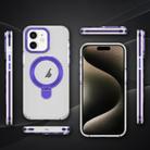 For iPhone XR Two Color TPU Hybrid Acrylic MagSafe Magnetic Holder Phone Case(Purple) - 2