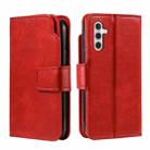 For Samsung Galaxy A56 5G Tri-Fold 9-Card Wallets Leather Phone Case(Red) - 2