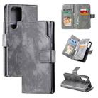 For Samsung Galaxy S25 Ultra 5G Tri-Fold 9-Card Wallets Leather Phone Case(Grey) - 1