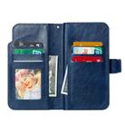 For Samsung Galaxy S25 Ultra 5G Tri-Fold 9-Card Wallets Leather Phone Case(Blue) - 3