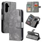 For Samsung Galaxy S25+ 5G Tri-Fold 9-Card Wallets Leather Phone Case(Grey) - 1