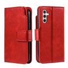 For Samsung Galaxy S24 FE 5G Tri-Fold 9-Card Wallets Leather Phone Case(Red) - 2