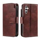 For Samsung Galaxy S24 FE 5G Tri-Fold 9-Card Wallets Leather Phone Case(Brown) - 2