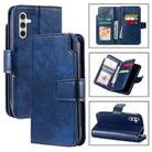 For Samsung Galaxy S24 FE 5G Tri-Fold 9-Card Wallets Leather Phone Case(Blue) - 1