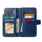 For Samsung Galaxy S24 FE 5G Tri-Fold 9-Card Wallets Leather Phone Case(Blue) - 3