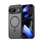 For Google Pixel 9 Fan Dun Series TPU Hybrid PC Frosted Magsafe Phone Case(Black) - 1
