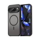 For Google Pixel 9 Pro Fan Dun Series TPU Hybrid PC Frosted Magsafe Phone Case(Black) - 1