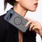 For Google Pixel 10 Pro Fan Dun Series TPU Hybrid PC Frosted Magsafe Phone Case(Blue) - 3