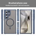 For Samsung Galaxy S25 Ultra 5G Fan Dun Series TPU Hybrid PC Frosted Magsafe Phone Case(Blue) - 2