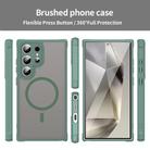 For Samsung Galaxy S25 Ultra 5G Fan Dun Series TPU Hybrid PC Frosted Magsafe Phone Case(Green) - 2