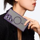 For Samsung Galaxy S25 Ultra 5G Fan Dun Series TPU Hybrid PC Frosted Magsafe Phone Case(Purple) - 3