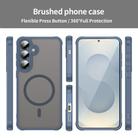 For Samsung Galaxy S25 5G Fan Dun Series TPU Hybrid PC Frosted Magsafe Phone Case(Blue) - 2