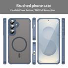 For Samsung Galaxy S25+ 5G Fan Dun Series TPU Hybrid PC Frosted Magsafe Phone Case(Blue) - 2