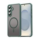 For Samsung Galaxy S25+ 5G Fan Dun Series TPU Hybrid PC Frosted Magsafe Phone Case(Green) - 1
