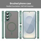 For Samsung Galaxy S25+ 5G Fan Dun Series TPU Hybrid PC Frosted Magsafe Phone Case(Green) - 2