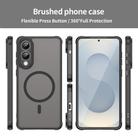 For Samsung Galaxy S25 Edge 5G Fan Dun Series TPU Hybrid PC Frosted Magsafe Phone Case(Black) - 2