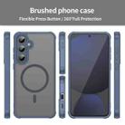 For Samsung Galaxy S24 FE 5G Fan Dun Series TPU Hybrid PC Frosted Magsafe Phone Case(Blue) - 2