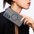 For Samsung Galaxy S24 FE 5G Fan Dun Series TPU Hybrid PC Frosted Magsafe Phone Case(Blue) - 3