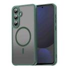 For Samsung Galaxy S24 FE 5G Fan Dun Series TPU Hybrid PC Frosted Magsafe Phone Case(Green) - 1