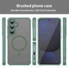 For Samsung Galaxy S24 FE 5G Fan Dun Series TPU Hybrid PC Frosted Magsafe Phone Case(Green) - 2