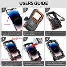 RedPepper 4th Generation Diving Protective Case for iPhone, Waterproof depth: 15m(Black Orange) - 4