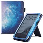 For Pocketbook PB616 Hand Rest Holder Painting Leather Smart Tablet Case(Nebula Starry) - 1